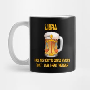 Libra Sign Funny Beer T-Shirt Mug